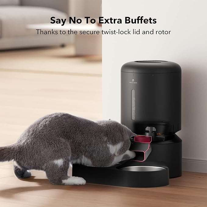 PETLIBRO Automatic Cat Feeder, Auto Pet Food Dispenser with Freshness Preservation, Timed Cats Feeders with Low Food Sensor for Dry Food, Up to 6 Meals Per Day, Granary Pet Feeder for Cats/Dogs