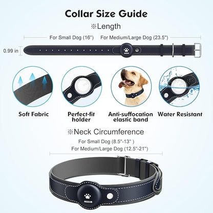 GPS Tracker for Dogs, 2 in 1 Smart Pet Collar (Only iOS), No Monthly Fee Waterproof Dog Collar with Real-time Tracking, Anti-Lost, 365-Day Long Battery GPS Tracker for All Sized Dogs(Locator Included)