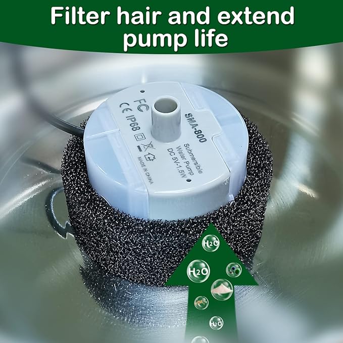 Cat Water Fountain Filters, Cat Fountain Replacement Filters for 2.0L/67oz Automatic Pet Water Dispenser,Pet Water Fountain Replacement Filters Package(Sponge 4 pack)