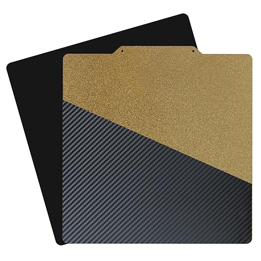 Textured PEI & Smooth PET (Carbon Fiber Pattern) Build Plate Flexible Heated Bed Compatible with Ender 3 Neptune 3 4