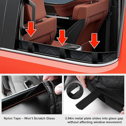 Surfcabin Dog Car Door Protector – 20% Larger Design for Trucks & Large SUVs, 2 Packs PU Material Thickened Waterproof Door Panel Covers, Protects Doors from Dog Scratching