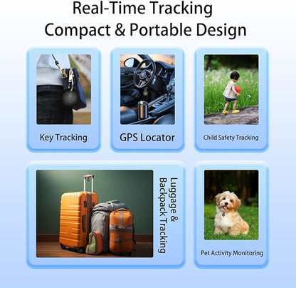 Undetectable GPS Tracker for Vehicles - Real-Time Tracking, No Monthly Fee/No SIM Card, Works with iOS Find My | Mini Hidden Magnetic GPS Locator, Ultra-Slim, IP68 Waterproof, 12-Month Working Time