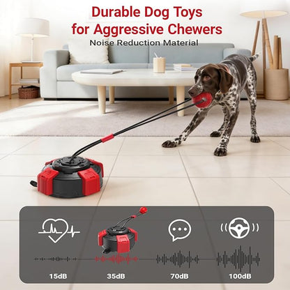 Dog Chew Toy, Suction Cup Dog Toy for Aggressive Chewers, 2.68" Interactive Tug Ball, Durable Rope Toy for Medium Large Dogs to Release Energy & Relieve Anxiety
