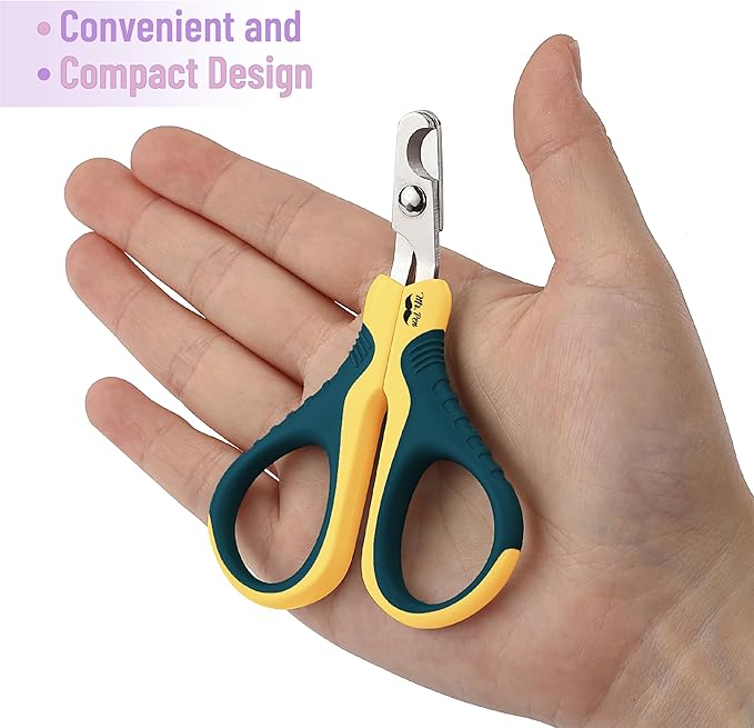 Mr. Pen Cat Nail Trimmer - Yellow & Gray Cat Claw Clippers for Pets & Kittens