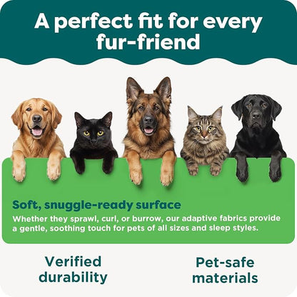 FurHaven ThermaNAP Self Warming Cat Mat & Dog Bed for Crates with Self-Warming Technology for Cozy Rest, Fully Machine Washable, Large, Quilted Faux Fur, Leopard