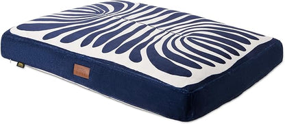 Town & Country Luxe CuddleTown Matisse Everwash® Pillow Pet Bed, Water Repellent Floor Pillow, Machine Washable Cover, Soft & Calming, Navy Blue, Large 44"x34"x4"
