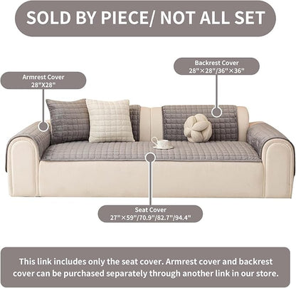 Velvet Couch Covers for Dogs, Dog Sectional Couch Covers, Pet Couchs Cover for 2-3 Seater, Couchs Protector for Dogs, Sectional Sofa Cover for Pet Washable(1PC,Dark Grey,27.6"×70.9")