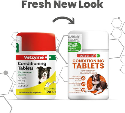Vetzyme Conditioning Tablets For Dogs Pot Size: 100 Tablets
