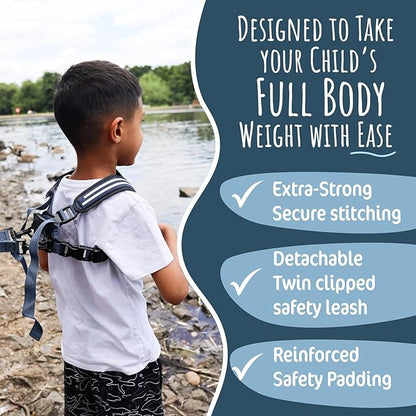 Hobble De Hoo Autism Safety Harness with leash for Kids 2–7 | Walking Safety Vest with Grab Handles for Wandering Prevention