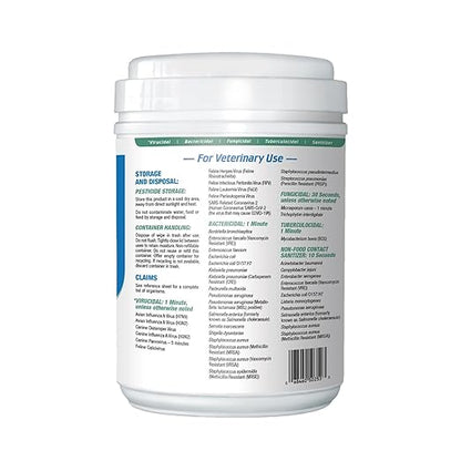 REScue One-Step Disinfectant Cleaner & Deodorizer Wipes for Vet Use – Cleaner for Kennels, Litter Boxes, Vet Offices, Pet Grooming Surfaces – Wipes Canister, 160-Count (12 Pack)