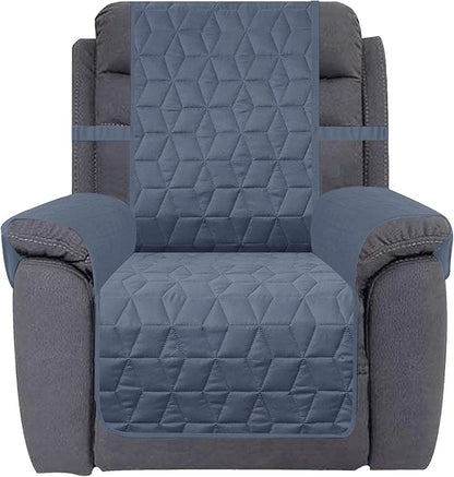 Ameritex Waterproof Nonslip Large Recliner Cover Christmas Decor Stay in Place, Dog Couch Recliner Cover Furniture Protector for Pets and Kids (Blue, 30'')