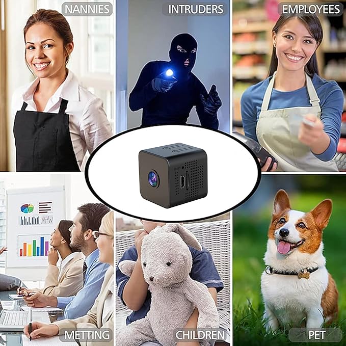 2K Hidden Cameras - Indoor Camer - Spy Cameras -Nanny Camera - WiFi Wireless Cam - HD Surveillance Cam - Home Camer for Pet/Baby - with Night Vision - -Motion Detection Surveillance Cameras