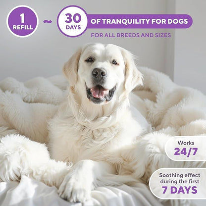 Calming Diffuser Kit for Dogs & Puppy - Pet Separation Anxiety Relief & Calm Pheromones Plug - Anti Stress Treatment Help with Fireworks, Aggression, Fighting & Other Problematic Behaviors