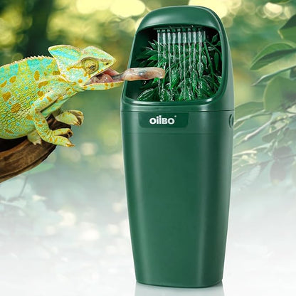 OiiBO Reptile Water Dispenser, Automatic Drinking Fountain Water Flow Adjustable Reptile Tank Waterfall for Lizard Bearded Dragon Chameleon, Ultra Quiet Amphibians Insects Terrarium Water Dripper