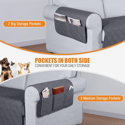VANSOFY Couch Cover, Waterproof Sofa Covers Washable Slipcover Furniture Protector Couch Seat Covers Non-Slip Couch Cover for Dogs, Pets(Sofa, Dark Gray)