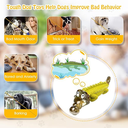 Jeefome Indestructible Dog Chew Toys for Aggressive Chewers - Boredom and Stimulating Dog Toys for Small/Medium/Large Breed for Teeth Cleaning and Training