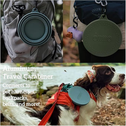 OHMO Spill Proof Collapsible Dog Water Bowl 24oz for Cars, No Splash Portable Bowls for Dog Travel, Pet Essentials for Road Trips, Cat Travel Accessories
