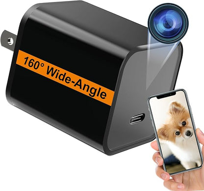 ALPHA TECH WiFi Indoor Pet Camera – 160° Wide-Angle – App Control – Dual-Band 2.4G/5G WiFi – Plug-in Home Camera for Pet Care – iOS & Android