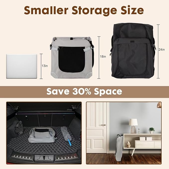 PEGIC Extra Large Cat Carrier for 2 Cats, Portable Soft Sided Large Pet Carrier for Traveling, Indoor and Outdoor Uses, 24"×16"×16"