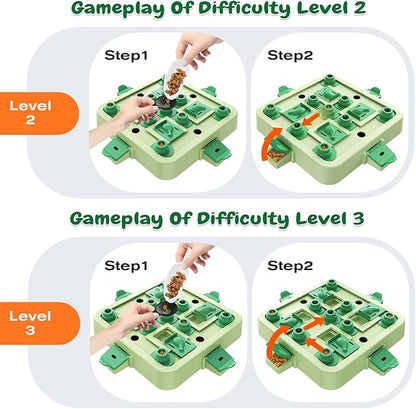 KADTC Dog Chess Puzzle Toy, Large Size, 3 Levels of Step-by-Step Challenge, Beginner to Advanced Slow Feeder & Mental Stimulation for Smart Dogs Enrichment Toys