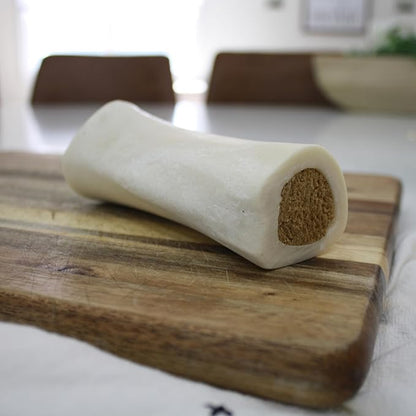 Cadet Stuffed Shin Bone, Long-Lasting Dog Chew Bones for Aggressive Chewers, High Protein Filled Bone Dental Chew for Dogs, Peanut Butter Flavor Filling, 5-6" for Large Dogs
