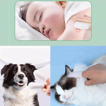 200 PCS Cotton Finger Cots, Finger Covers Protection for Finger Tips, Breathable, Sweat Resistant, and Wear-Resistant, and Injured Fingers,Ear Cleaning Finger Wipes for Dogs and Catss