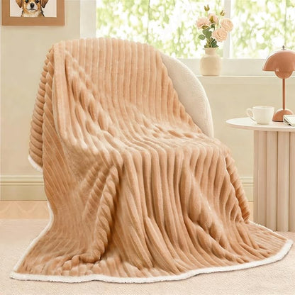 Luciphia Waterproof Dog Blanket for Large Dogs Ultra-Soft Calming Cut Pile Flannel Throw Durable & Warm Furniture Protection for Couch Bed Pet Blanket Machine Washable Warm Caramel,L(65''x57'')