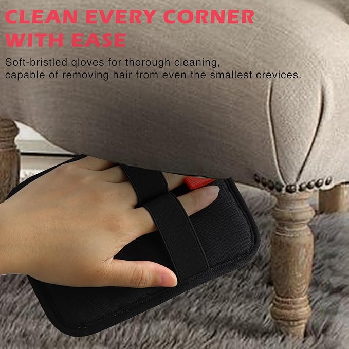 2 Pcs Static Pet Hair Remover Glove, Double Sided Reusable Electrostatic Pet Cat Dog Hair Removal Grooming Brush