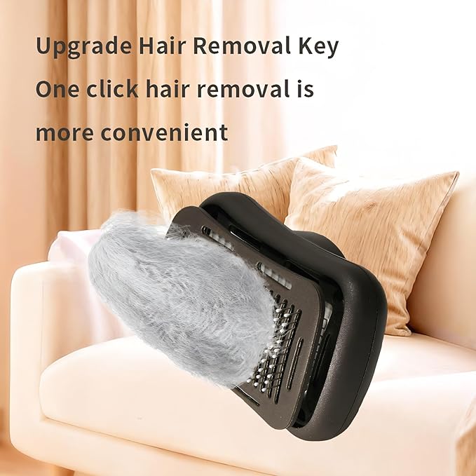 Pet hair blowing comb-Skin Friendly Grooming Tool for Dogs, Cats, and Puppies, Deshedding and Hair Removal for Long and Short Haired Pets (dark gray)