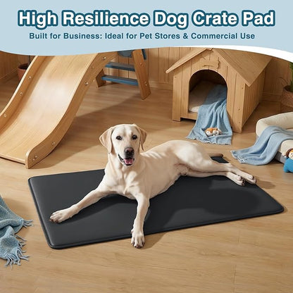 Large Dog Crate Pad Bed, Waterproof Cooling Pet Bed for Large Dogs, Outdoor Pet Bed with High Resilience Foam,Wipe Clean & Easy Rinse, Anti Slip 41 inch Black