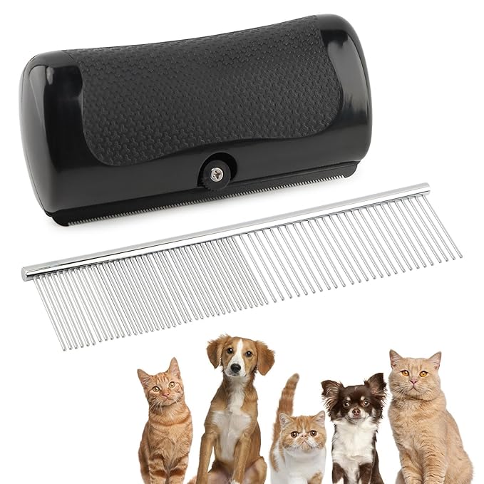 Deshedding Dog Brush, Grooming Deshedding Tool for Cats, Dogs, Horses, Pet Hair Removal Comb for Shedding, Effective for Short and Long Hair
