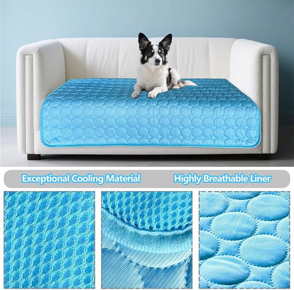 Dog Cooling mat, 40’’×28’’Washable Cooling Pad for Dogs, Large Dog mat Designed for Summer, Breathable and Easy to Carry pet mat for Dogs, Cats and Pets