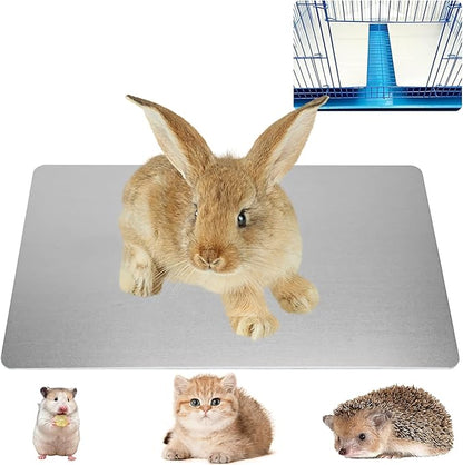 KABASI Rabbit Cooling Pad, Hamster Cool Plate Ice Bed, Pet Cooling Mat for Bunny Puppy Kitten Guinea Pig Cat & Other Small Pets Stay Cool, Bite Resistance Aluminium Alloy Cool Pads, 12x8 in