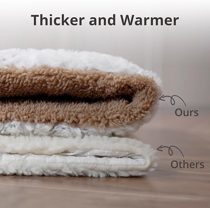 Self Warming Cat Bed, 30" x 21" Self Heating Pet Pad, Double Sided Heated Dog Mat Thermal Blanket, Soft Thermal Pet Cushion for Large Kittens Small Puppy