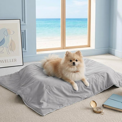 Soulbond Cooling Blanket for Extra Large Dogs - Q-MAX>0.45, Washable Cool Pet Cats Throw Blanket for Hot Weather, Self-Cooling Soft Dog Mat for Bed Crates Couch Sofa Cars(50"x60", Dark Gray)