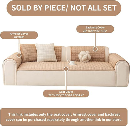 Velvet Couch Covers for Dogs, Dog Sectional Couch Covers, Pet Couchs Cover for 2-3 Seater, Couchs Protector for Dogs, Sectional Sofa Cover for Pet Washable(1PC,Khaki,27.6"×70.9")
