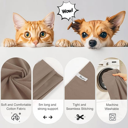 Pawaboo Pet Sling Carrier for Small Dogs and Cats, Hands Free Dog Carriers Sling, Anti-Anxious Soft Cotton Front Facing Cat Carrier Papoose, Puppy Kitten Pouch Reduce Back Neck Pain, Brown