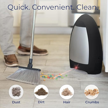 EyeVac Home Touchless Vacuum Automatic Dustpan - Great for Sweeping Pet Hair Food Dirt Kitchen - Ultra Fast & Powerful, No More Bending Down, Bagless, Corded, Automatic Sensor, 1000 Watt (Matte Black)