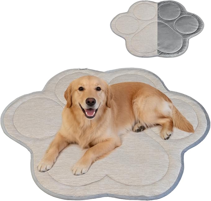 Dog Cooling Mat Self Coolings Foldable Cooling Pad for Dog in Summer Coolings Mat for Dogs and Cats Machine Washable (Dog Paw, X-Large-45 L x 41" W)
