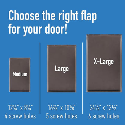 Evergreen Pet Supplies Dog Door Replacement Flaps - Compatible with PetSafe Freedom PAC11-11038 - Medium Brown 8.25" x 12.25" - Weather-Resistant Replacement Flap for Sliding Glass Inserts