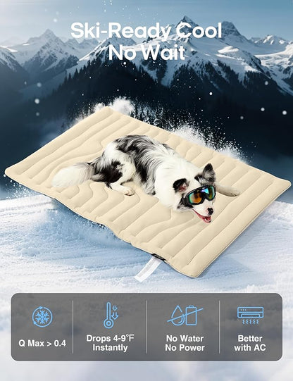 ZonLi Dog Cooling Mat, 59" x 40"Extra Large, Reversible Cooling Pad for Dogs & Cats (Cool & Warm), Durable & Machine Washable, Pet Mat for Crate, Kennel, Bed, Sofa, Glacier Pink