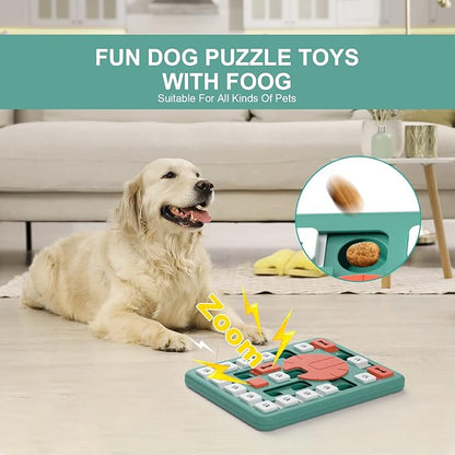 FOXMM Dog Puzzle Toys,Interactive Treat Puzzle Dog Toy for IQ Training & Mental Stimulating,Treat Puzzle Dispensing with Squeaky Design for Large Medium Smart Dogs