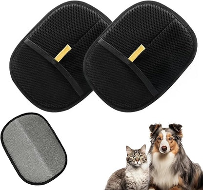 2PCS Pet Hair Removal Glove for Cats & Dogs, Electrostatic Pet Hair Removal Gloves, Reusable Hair Remover, Upgrade Efficient Grooming Gloves for Pet Hair for Clothing/Couch/Furniture/Carpet/Car Seat