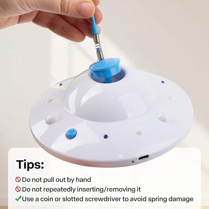 Pet Prime 3-in-1 Interactive Cat Toy with 6 Replaceable Attachment - Automatic USB Rechargeable Self Moving Cat Toy for Bored Indoor Kittens and Adult Cats