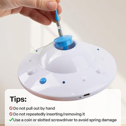 Pet Prime 3-in-1 Interactive Cat Toy with 6 Replaceable Attachment - Automatic USB Rechargeable Self Moving Cat Toy for Bored Indoor Kittens and Adult Cats