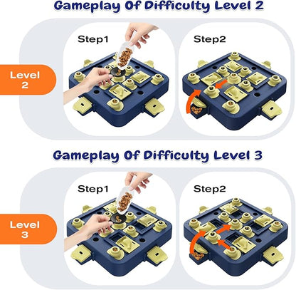 KADTC Dog Chess Puzzle Toy, Large Size, 3 Levels of Step-by-Step Challenge Beginner to Advanced Slow Feeder & Mental Stimulation for Smart Dogs Enrichment Toys