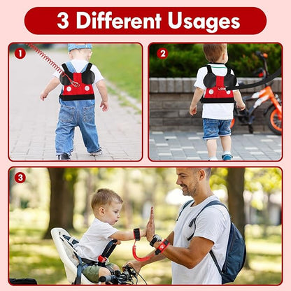 Lehoo Castle Toddler Leash for Walking, Baby Leashes for Toddlers Boys, Kid Harness with Leash, Child Safety Leash Anti Lost Wrist Link (Mickey)