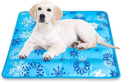 Dog Cooling Mat, Pet Washable Non-Toxic Summer Dogs Cats Cooling Pads Sleeping Kennel Mats Cool Ice Blanket for Indoor & Outdoor Dog Beach Essentials Gray 29.5 * 29.5IN