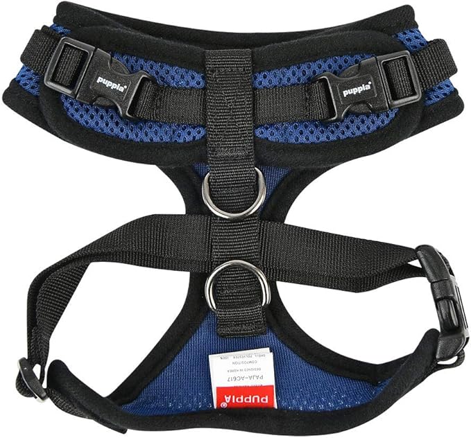 Puppia Authentic RiteFit Harness with Adjustable Neck, X-Large, Royal Blue