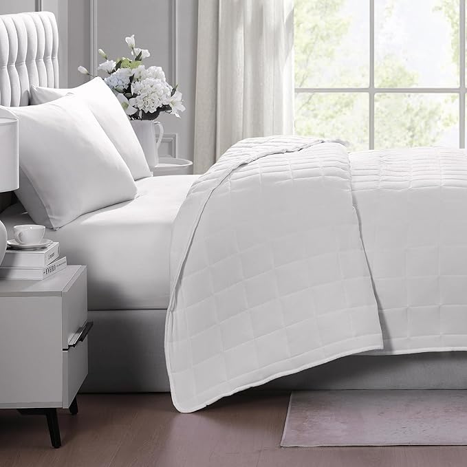 Casa Platino White Ultra Soft Pre-Washed Lightweight Down Alternative All Season Twin Size Bed Blanket